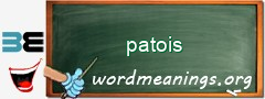 WordMeaning blackboard for patois